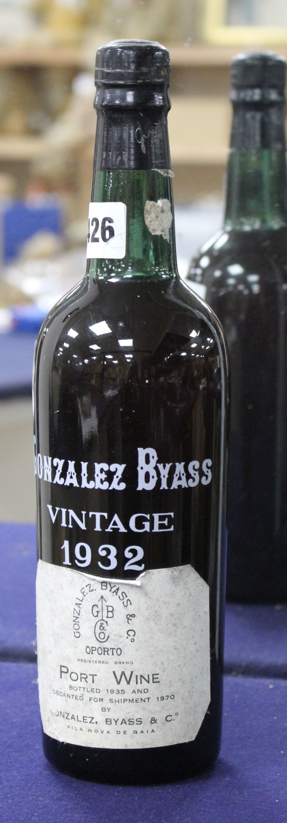 A bottle of Gonzalez Byass Port, 1932